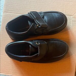 Tommy Hilfiger Black Strap Leather Shoes